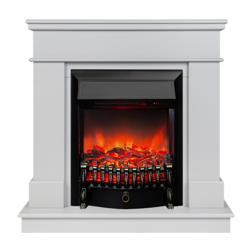 Электрокамин RealFlame Selena STD GR платиновый с очагом Fobos Lux Black RC