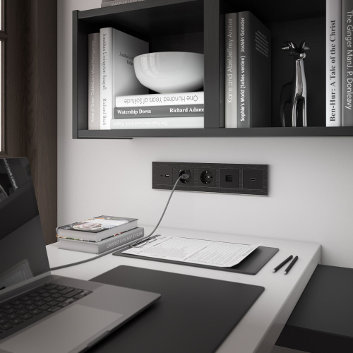 Розетка HDMI (черный матовый) W1186008 фото 4 Розетка HDMI (черный матовый) W1186008 фото 4