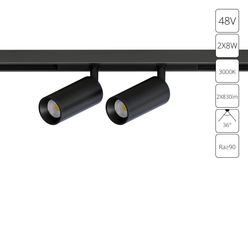 Магнитный трековый светильник Arte Lamp OPTIMA A7280PL-2BK Магнитный трековый светильник Arte Lamp OPTIMA A7280PL-2BK