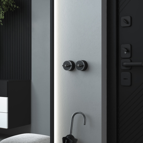 Переключатель/выключатель одноклавишный Vintage черный матовый/хром W5812051 фото 4