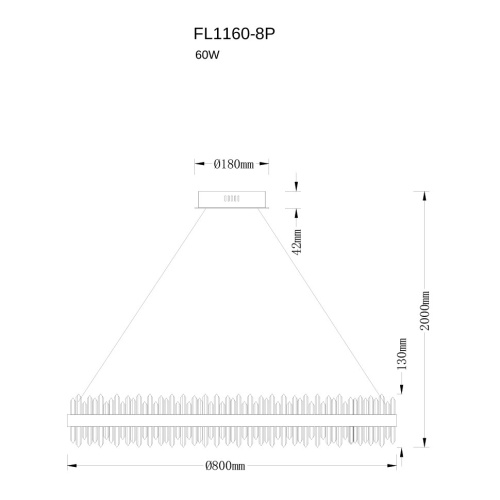 Подвесная люстра Donum FL1160-8P фото 2