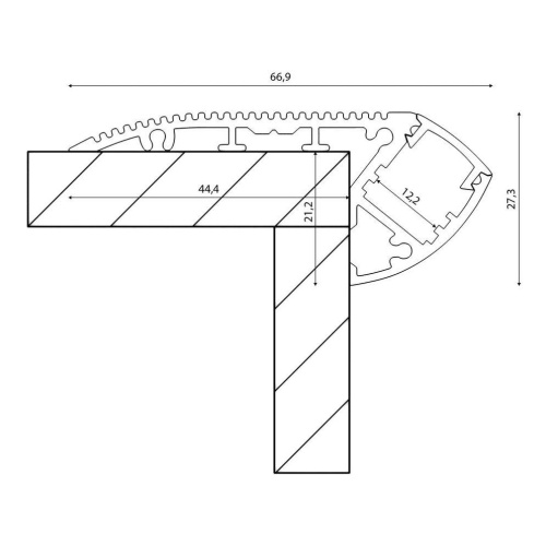 Профиль с экраном SWG ARC-2744Step 900087 фото 7 Профиль с экраном SWG ARC-2744Step 900087 фото 7
