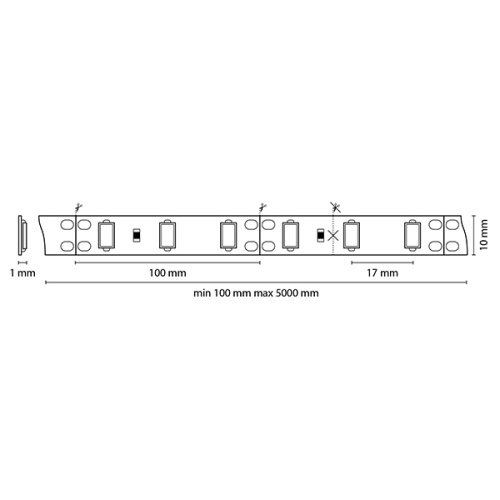 400072 Лента 5630LED 12V 28.8W/m 60LED/m 40-45lm/LED IP20 2700K-3000K 200m/box ТЕПЛЫЙ БЕЛЫЙ СВЕТ фото 2