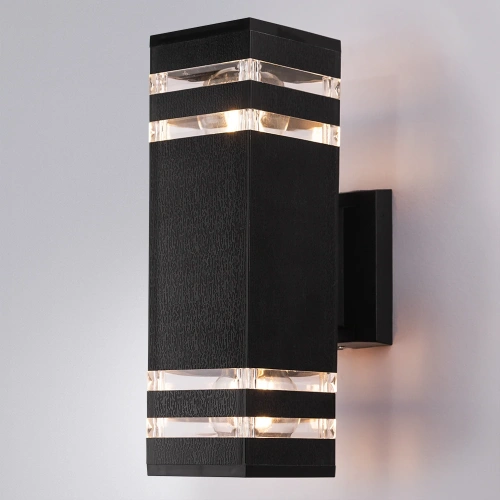 Уличный настенный светильник Arte Lamp HADAR A4421AL-2BK фото 2 Уличный настенный светильник Arte Lamp HADAR A4421AL-2BK фото 2