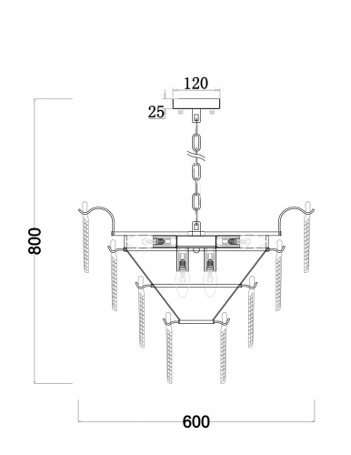 Люстра Freya FR5143PL-09G фото 2