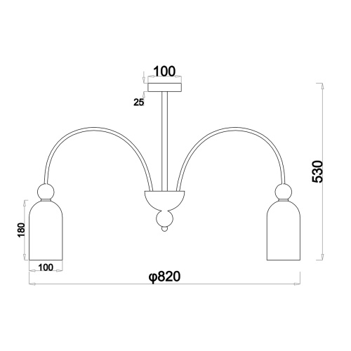Светильник на штанге Escada 686/8PL E14*60W Chrome фото 2