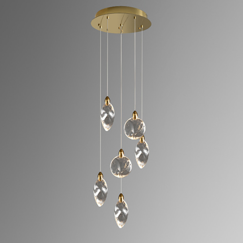 Подвесной светильник MT9176-6H titanium gold фото 5