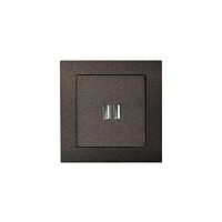 Розетка 2xUSB Liregus Epsilon антрацит 28-1136