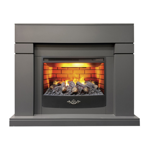 Электрокамин RealFlame Lindelse 25,5/26 GR серый c очагом 3D Firestar 25,5 Электрокамин RealFlame Lindelse 25,5/26 GR серый c очагом 3D Firestar 25,5