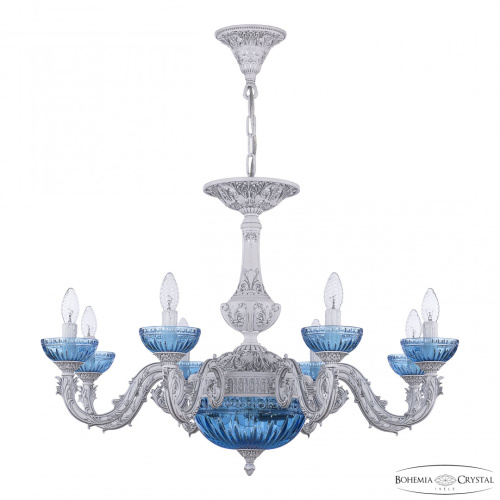 Люстра хрустальная AL79101P/8/250 WMN P Aquamarine/M-1G Bohemia Ivele Crystal (Богемия Ивеле Кристалл)