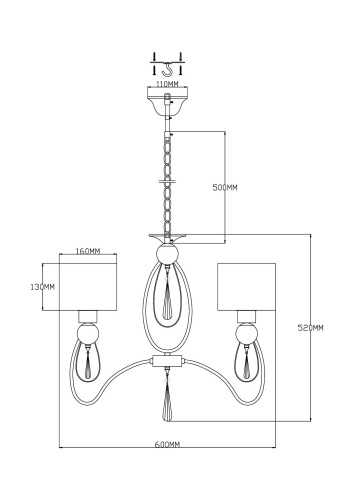Люстра подвесная Moderli V2584-3P Dark фото 6