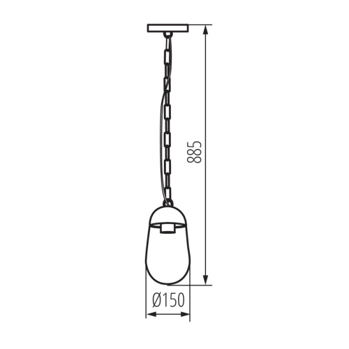 Садовый подвесной светильник Kanlux LIEGO 89 PEND B 36531 фото 3