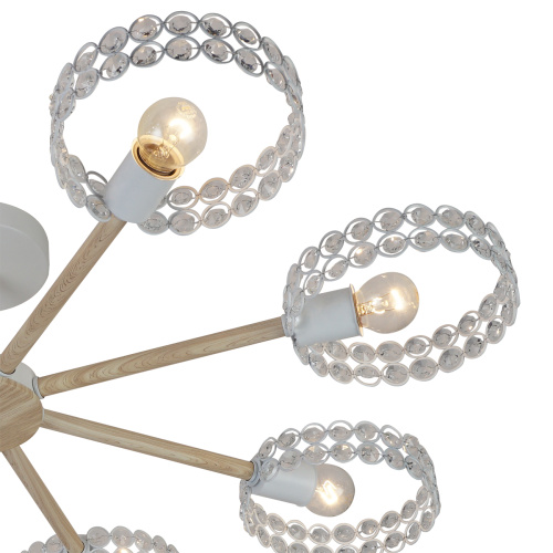 Светильник на штанге Escada 679/8P E27*60W White/Wood фото 5