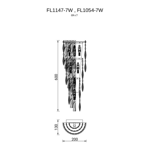 Бра Vetto Chrome FL1054-7W фото 2 Бра Vetto Chrome FL1054-7W фото 2