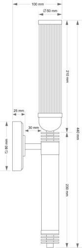 Настенный светильник KUTEK IZANO IZA-K-1(P/1)B фото 3