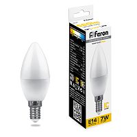 Лампа светодиодная Feron LB-97 Свеча E14 7W 175-265V 2700K