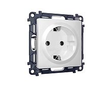 Комплект механизма электрической розетки AMBRELLA VOLT ALFA Белый матовый с/з на винтовых зажимах QUANT (AP1260, VM141) MA126010