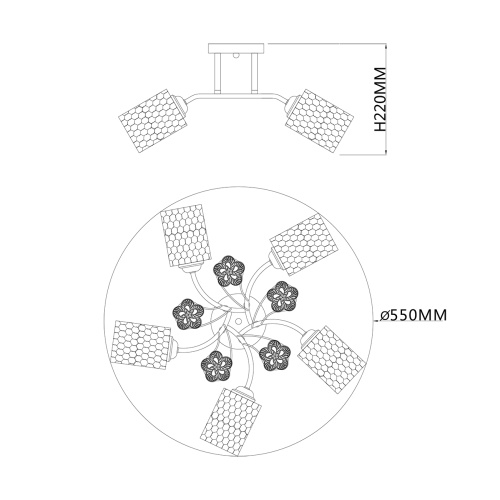 Потолочный светильник Escada 1113/5PL E27*40W Chrome фото 2 Потолочный светильник Escada 1113/5PL E27*40W Chrome фото 2