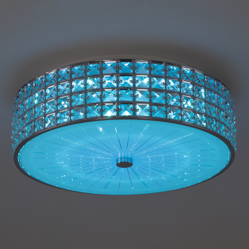 Citilux Портал CL32415G1 LED RGB Люстра хрустальная с пультом Хром фото 7