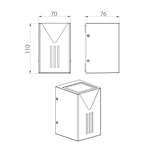 Настенный фонарь Natural Concepts, Арт. NC-003333-DG фото 7