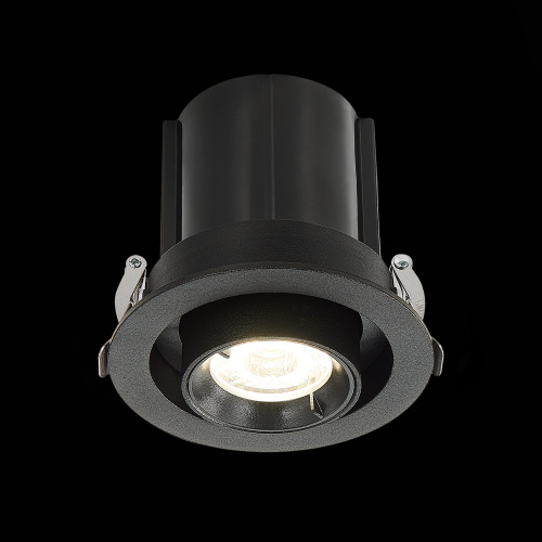 ST702.348.12 Св-к встр. Черный LED 1*12W 4000K 900Lm Ra80 24° IP20 D90xH92 180-240V Встраиваемые светильники фото 4
