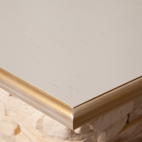 Каминокомплект FRANKFURT/ТУРИН Бежевый дуб с золотой патиной с очагом Электроочаг JOKER/ДЖОКЕР 45 фото 8