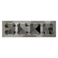 Рамка стеклянная Voltum S70 на 4 поста, (шелк, стекло) VLS110404