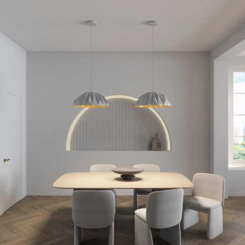 Потолочный подвесной светильник Denkirs ORIGAMI | ОРИГАМИ DK6655-WH+SG фото 6