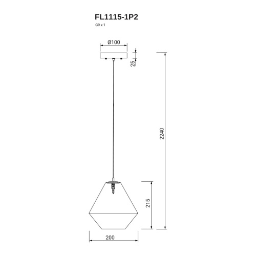 Подвесной светильник Enigma FL1115-1P2 фото 2 Подвесной светильник Enigma FL1115-1P2 фото 2