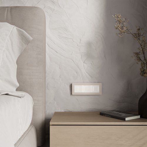 Рамка из поликарбоната на 3 поста Split айвори/белый, soft-touch W0033066 фото 8 Рамка из поликарбоната на 3 поста Split айвори/белый, soft-touch W0033066 фото 8