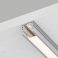 Профиль алюминиевый накладной, серебро, CAB261