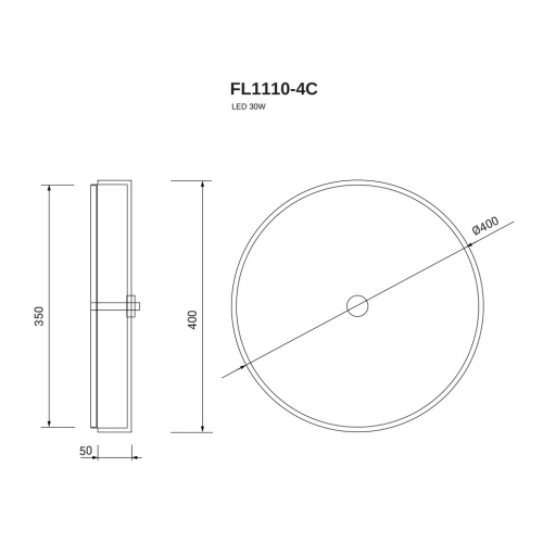 Потолочная люстра Luar FL1110-4C фото 5