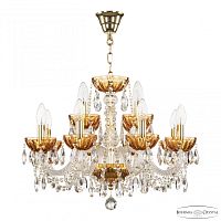 Люстра 5402/8+4/195 G Amber/M-1H Bohemia Ivele Crystal (Богемия Ивеле Кристалл)