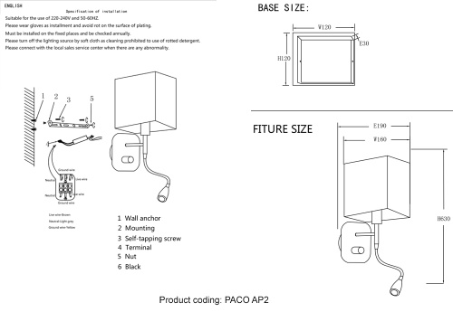 Бра Crystal Lux PACO AP2 CHROME/WHITE фото 2