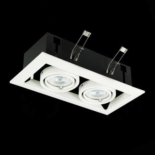 ST250.558.02 Св-к встр. Черный, Белый GU10 2*50W  IP20 L245xW126xH70 220V Без ламп Встраиваемые светильники фото 4