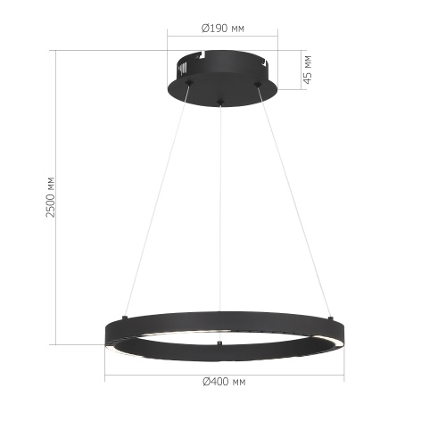 SL6238.423.01 Светильник подвесной ST-Luce черный/черный LED 1*25W 4000K PARILLA фото 2