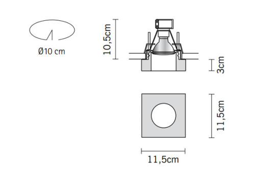 Встраиваемый светильник D27F1135 фото 3