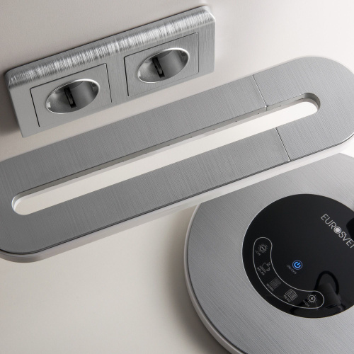 Рамка из поликарбоната на 2 поста Stream серебряный W0022106 фото 3