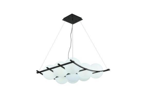 Люстра подвесная Alfa Light F3524-10 White+Black E27*9