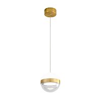 5036/9L L-VISION ODL24 355 ант.бронза/прозрачн/молочный/металл/акрил Подвес LED 9W 4000K 480лм RONI