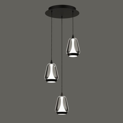 Подвесной светильник MD24001011-3A black/smoky фото 2