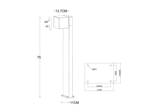 Уличный светодиодный светильник Arte Lamp Belgrade A5193PA-1BK фото 3