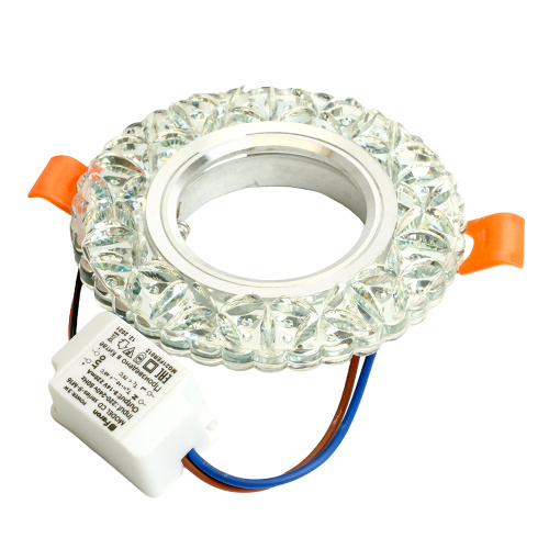 Светильник встраиваемый с белой LED подсветкой Feron CD905 потолочный MR16 G5.3 белый фото 4