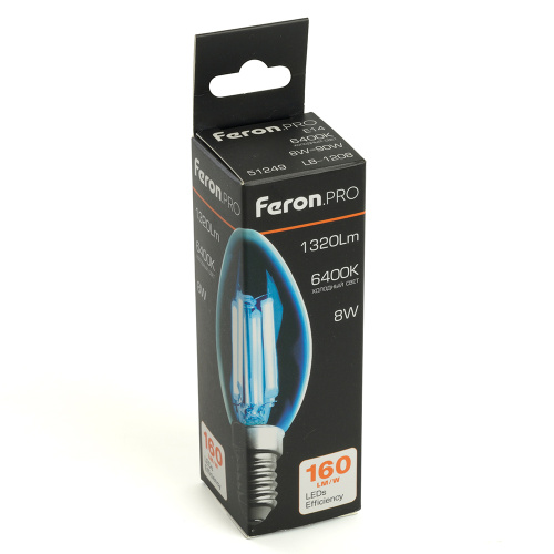 Лампа светодиодная Feron.PRO LB-1208 Свеча E14 1320LM 8W 175-265V 6400K фото 3