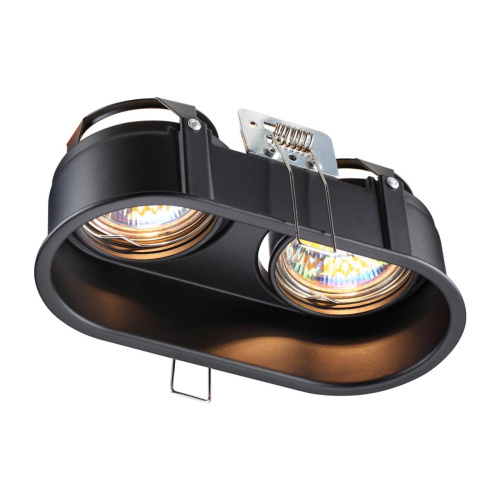 370841 SPOT NT22 578 черный Светильник встраиваемый IP20 GU10 2*50W 220V CLOUD 370841 SPOT NT22 578 черный Светильник встраиваемый IP20 GU10 2*50W 220V CLOUD