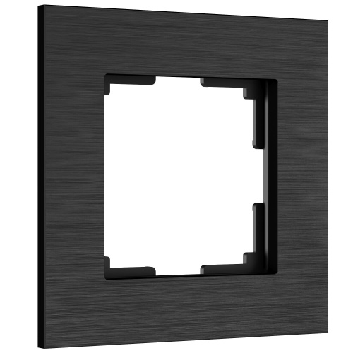 Рамка из металла на 1 пост АluMax черный алюминий W0013508 Рамка из металла на 1 пост АluMax черный алюминий W0013508