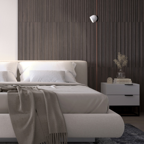 DK5543-WH+BK Поворотный светильник для трека-ремня Belty, серия Spot, со светодиодом, D100*H107мм, 48V DC, 12W, RA90, 120°, 3000K, IP20, белый с черным, алюминий фото 11