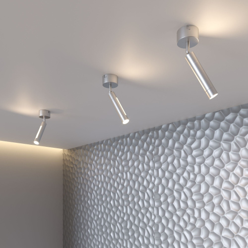 Настенно-потолочный светодиодный светильник 20084/1 LED серебро фото 4 Настенно-потолочный светодиодный светильник 20084/1 LED серебро фото 4