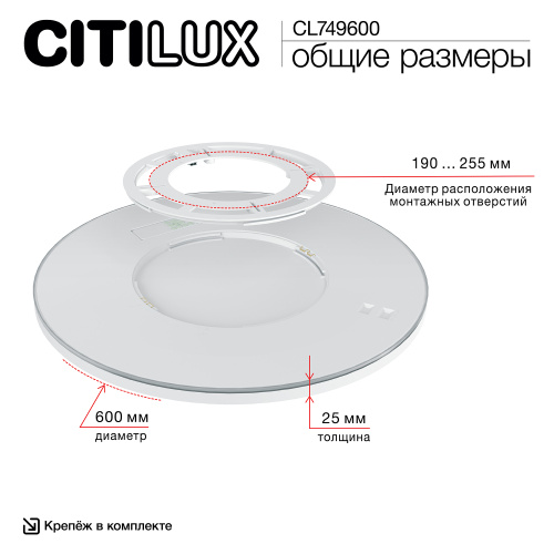 Citilux NORMA CL749600 LED RGB Светильник с пультом Белый фото 20
