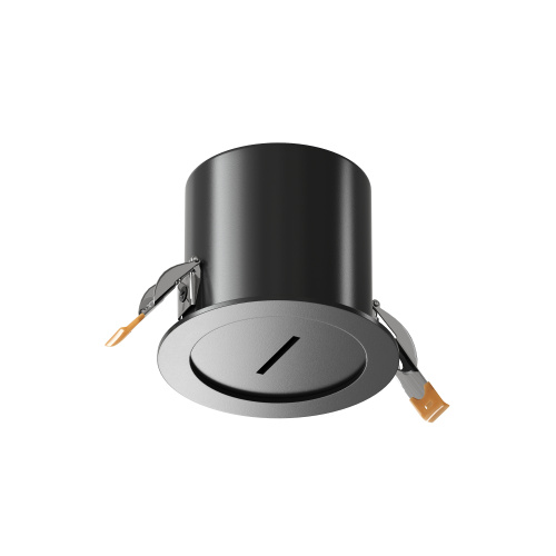 TR5513-BK Встраиваемое основание с возможностью подачи питания треку-ремню Belty, серия Base. Не вмещает блок питания. D100*H72мм, монтажный D90мм, IP20, черный, алюминий фото 5